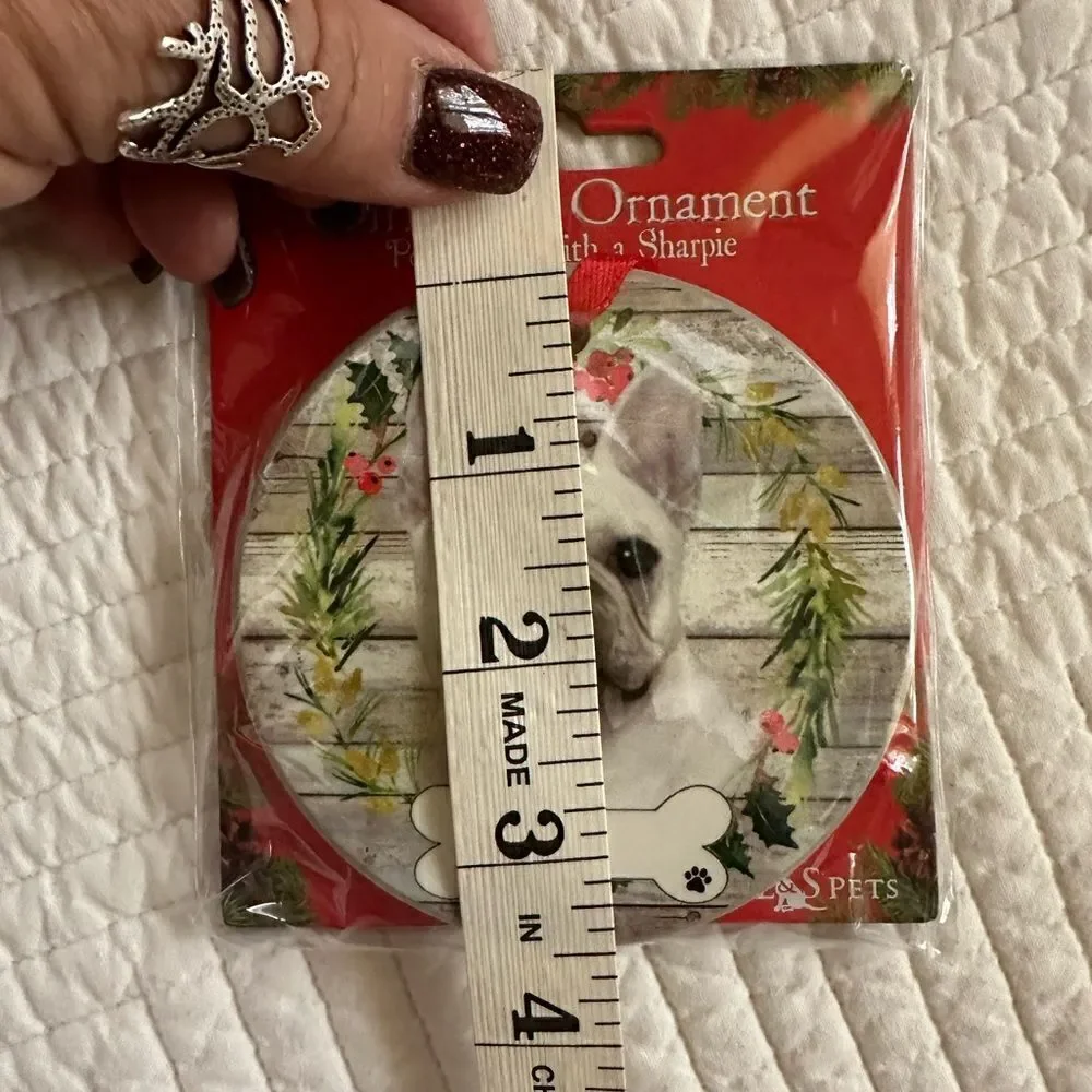 Christmas Ornament Frenchie French Bulldog Ceramic Personalized DIY